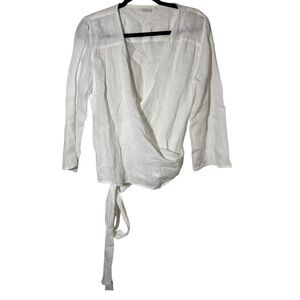 Spartina 449 White Wrap Blouse